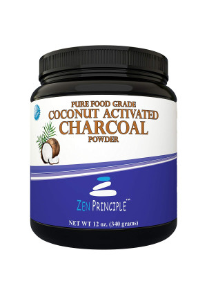 LARGE 12 Oz. Coconut Activated Charcoal Powder. Whitens Teeth, Rejuvenates Skin and Hair, Detox and helps Digestion. Treats Accidental Poisoning, Bug Bites and Wounds. USA-Owned Producers, FREE scoop!