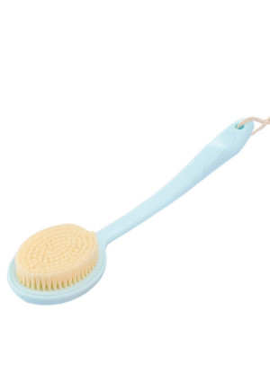 Olpchee Long Handle Bath Shower Body Brush Back Scrubber with Super Soft Nylon Bristles (Blue)