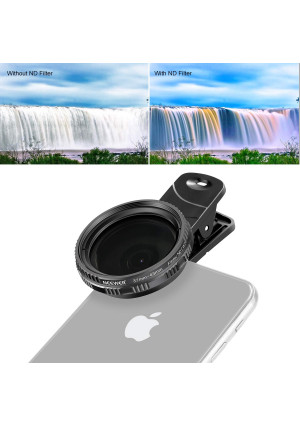 Neewer 37mm Clip-on ND 2-400 Cellphone Camera Lens Filter Kit: Adjustable Neutral Density Filter with Phone Clip for iPhone X 8 plus 7 Plus 7 6 6S Plus Samsung HTC Motorola iPad and Other Smartphones