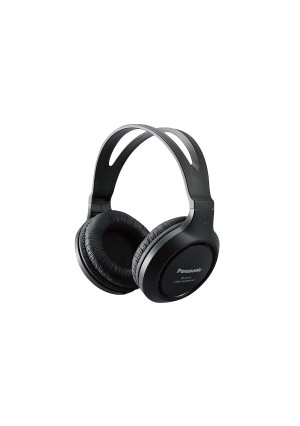 Panasonic Headphones RP-HT161-K Full-Sized Over-the-Ear Lightweight Long-Corded (Black)