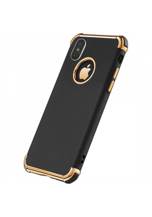 iPhone X Case, iPhone Xs Case, Ultra Slim Flexible Soft Matte Case Cover with Electroplated Shockproof Elegant Phone Case for iPhone X/iPhone Xs 