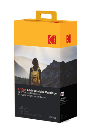 Kodak Mini 2 Photo Printer Cartridge MC All-in-One Paper and Color Ink Cartridge Refill - Compatible with Mini Shot Camera, Mini 2 Printer (Not Original Mini) 50 pack