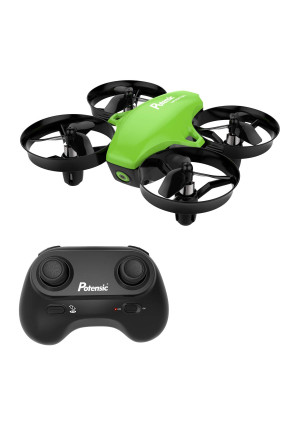 Mini Drone, Potensic A20 RC Nano Quadcopter 2.4G 6 Axis with Altitude Hold Function, Headless Mode Remote Control Best Drone for Beginners and Kids - Green