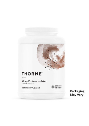 Thorne Research - Whey Protein Isolate (Chocolate Flavor) - Easy-to-Digest Whey Protein Isolate Powder - NSF Certified for Sport - 30.9 oz