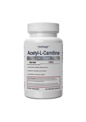 Superior Labs | Acetyl L-Carnitine 1000mg Maximum Absorption | Pure Vegetable Capsules | Zero Synthetic Additives | Superior Absorption