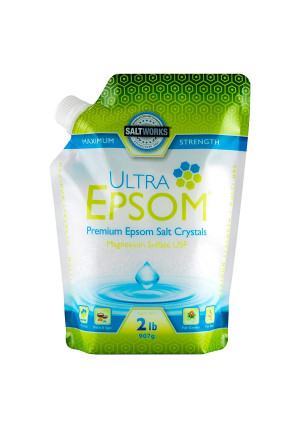 SaltWorks Ultra Premium Epsom Salt, Medium, 2 Pound