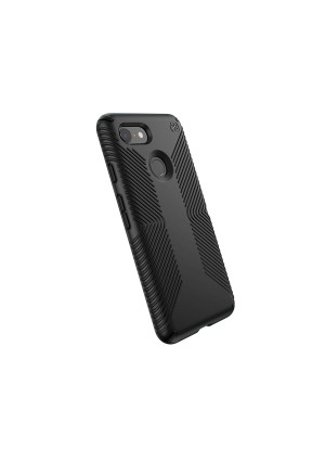 Speck Products Compatible Phone Case for Google Pixel 3, Presidio Grip Case, Black/Black