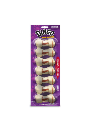 Dingo Rawhide Mini Bones For Small/Toy Dogs, Chicken