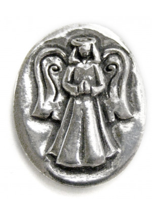 Basic Spirit Angel / Protection Pocket Token (Coin) * Handcrafted Pewter Home Lead-Free CN-34