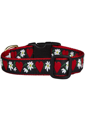 Heart and Flowers Dog Collar