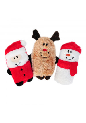 ZippyPaws - Halloween Squeakie Buddies Squeaky No Stuffing Plush Dog Toy - 3-Pack