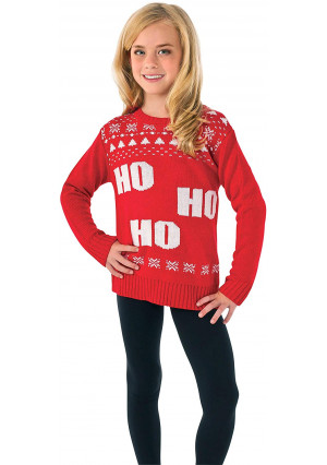 Rubie's Costume Ho Ho Ho Ugly Christmas Sweater Costume, One Color, Large