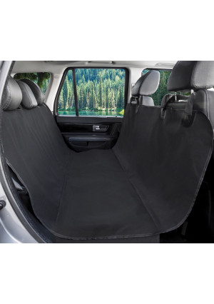 BarksBar Original Pet Seat Cover for Cars - Black, Waterproof and Hammock Convertible