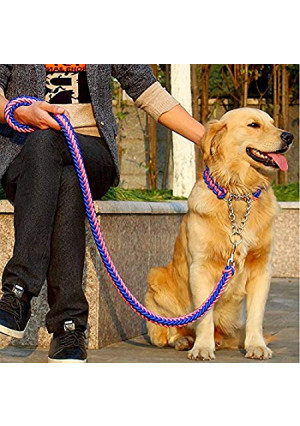 FinerMe Big Dog Leash/dog Chain/traction Rope Adjustable Loop Slip Pet Dog Leashes Rope Snap Training Lead Medium/large/x-large