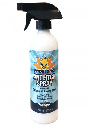 New Anti Itch Oatmeal Spray for Dogs and Cats | 100% All Natural Hypoallergenic Soothing Relief for Dry, Itchy, Bitten or Allergic Damaged Skin | Vet and Pet Approved Treatment