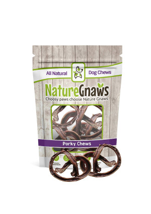 Nature Gnaws Porky Pretzels - 100% Natural Dog Chews for Small Dogs