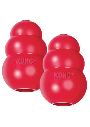 KONG Classic Medium Dog Toy Red Medium Pack of 2