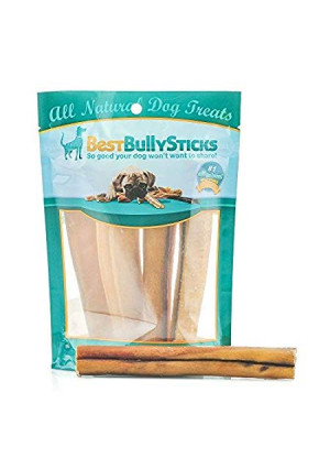 Best Bully Sticks Premium 6-Inch Jumbo Bully Sticks - All-Natural, Free-Range, Grass-Fed, 100% Beef Single-Ingredient Dog Chews