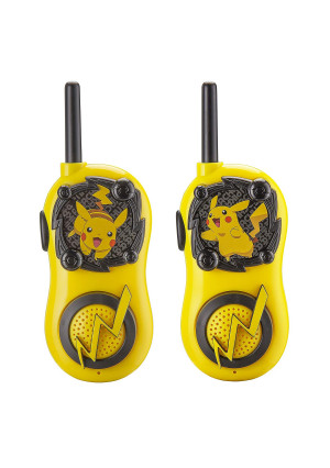 Pokemon Pikachu FRS Walkie Talkies for Kids Long Range Static Free Kid Friendly Easy to Use 2 Way Walkie Talkies