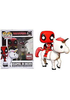 Funko Pop! Marvel Collectores Crops - Deadpool On Unicorn - Pop! Rides #36