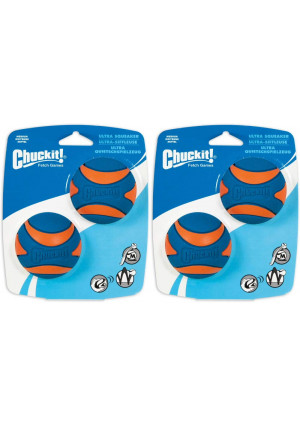 Chuck It! Ultra Squeaker Ball, Medium 4ct (2 x 2ct)