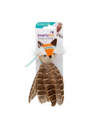 SmartyKat Toss-a-Fox Feathered Cat Toy