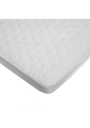 American Baby Company Waterproof Fitted Quilted Cotton Cradle Mattress Pad Cover, White, for Boys and Girls