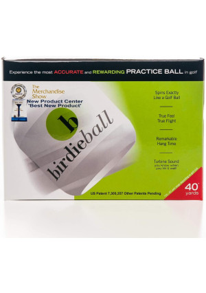 BirdieBall Practice Golf Balls, Full Swing Limited Flight Golf Practice Balls, Perfect Training Aid for All Golfers (pack of 12)