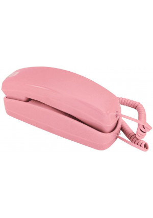 Golden Eagle Trimline Corded Telephone - Design from 60s with Modern Electronics - Pink