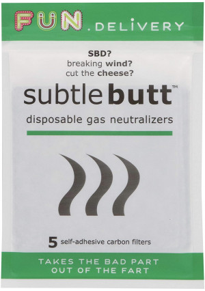 Subtle Butt: disposable gas neutralizers (5 saving graces)
