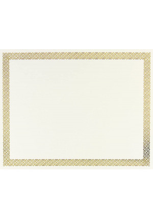 Great Papers! Braided Foil Certificate, 8.5 x 11 Inches, 12 Count (936060), Gold