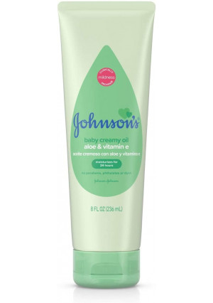 Johnson's, Baby Oil Creamy Aloe and Vitamin E, 8 fl oz