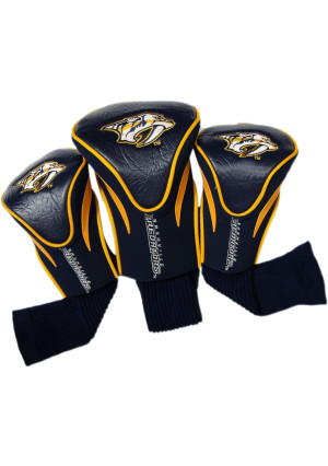 Team Golf NHL Contour Golf Club Headcovers (3 Count), Numbered 1, 3, and X, Fits Oversized Drivers, Utility, Rescue and Fairway Clubs, Velour lined for Extra Club Protection