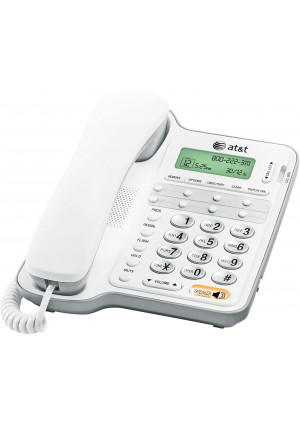 ATandT CL2909 Corded Speakerphone with caller ID/call waiting, White