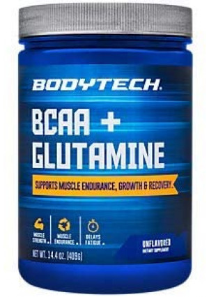 BCAA Glutamine Supports Muscle Endurance, Growth Recovery with Essential Amino Acids (14.01 Ounce Powder) by BodyTech