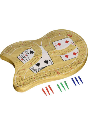29" Large Cribbage Board with 3 Tracks