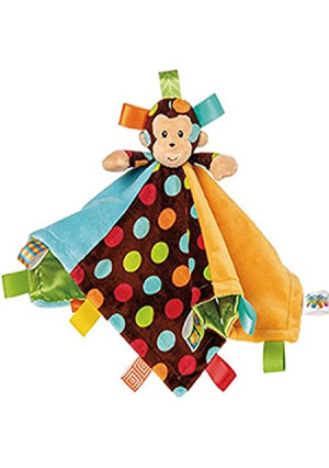 Mary Meyer Taggies Dazzle Dots Character Blanket, Monkey