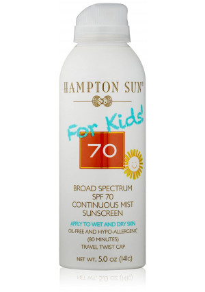 Hampton Sun SPF 70 for Kids Continuous Mist Sunscreen, 5 oz