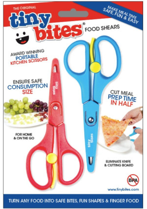 Tiny Bites Food Shears - Easily Cut Any Food Into Safe Bites for Your Baby, at Home or On The Go