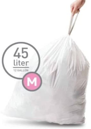 Simplehuman Bin Trash Can Bags Liners New 45l Litres Size M Box Pack of 20
