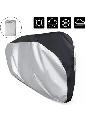 LotFancy Bike Cover for Outdoor Storage, Waterproof Bicycle Covers Heavy Duty Ripstop Material Rain UV Snow Dust Wind Proof for Mountain Road Bike Electric Exercise Sport Bike City Bike