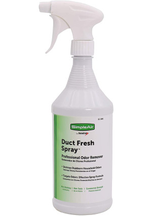 SimpleAir SC-3200 Duct Fresh Spray HVAC Air Freshener, Cleaner, Deodorizer Non Toxic for Odor Block, 32 Oz