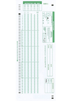 TEST-100L 882 E Lovas Compatible Testing Forms (100 Sheet Pack)