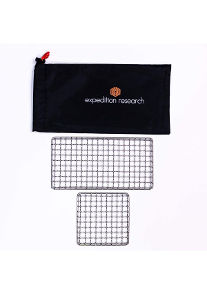 Expedition Research LLC Combo 2-Pack - The Original Bushcraft Grill - Welded Stainless Steel High Strength Mesh (Campfire Rated)