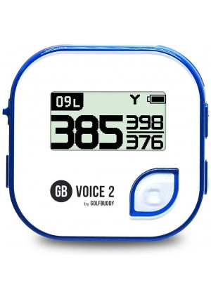 GolfBuddy Voice 2 Golf GPS/Rangefinder Bundle with Ball Marker and Magnetic Hat Clip