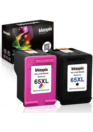 Inktopia Remanufactured for HP 65 XL 65XL Ink Cartridge (1 Black and 1 Tri-Color)