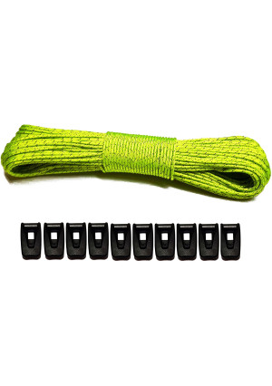 LiteOutdoors Guyline and Tensioner Kit - 1.8mm or 2.5mm Diameter - 60 or 100 feet - Ultralight Reflective Tent Cord, Lightweight Non-Slip Cord Adjusters. Camping Hiking