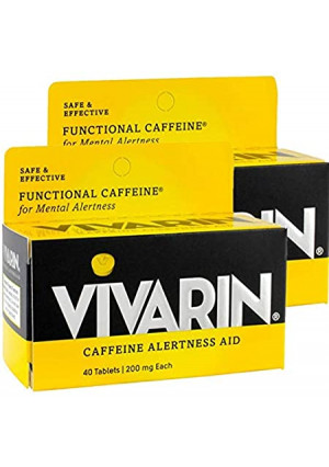 Vivarin Tablets Alertness Aid, 40 Count, Twin Pack