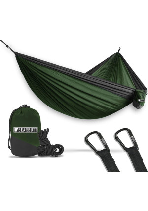 Bear Butt Hammocks - Camping Hammock for Outdoors, Backpacking and Camping Gear - Double hammock, Portable hammock, 2 Person Hammock for Travel, outdoors - Tree and Hiking Gear - Hammock that Holds 500lbs