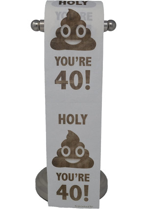 Happy 40th Birthday Toilet Paper Prank Funny Gag Gift